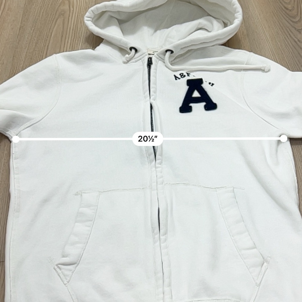 Abercrombie & Fitch Men's Medium 92 Muscle Hoodie Full Zip Jacket Vtg Y2K - Picture 7 of 7